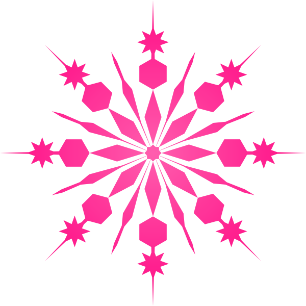 Pink clip art at. Snowflake clipart vector