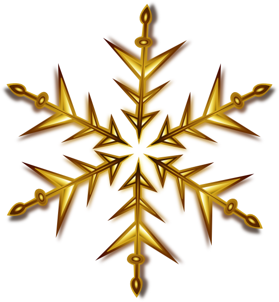 clipart snowflake gold