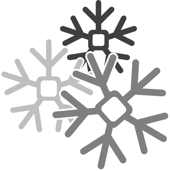 Gray snowflakes clip art. Snowflake clipart vector