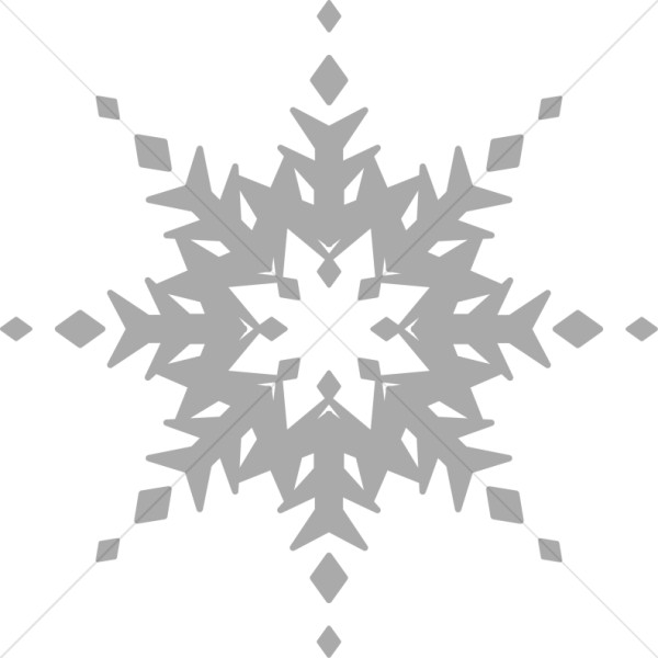 snowflake clipart grey