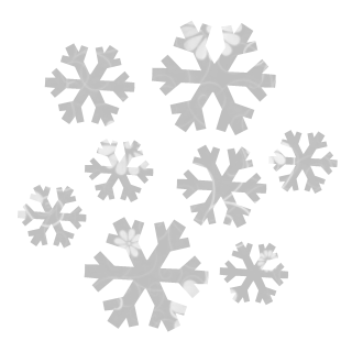 snowflake clipart grey