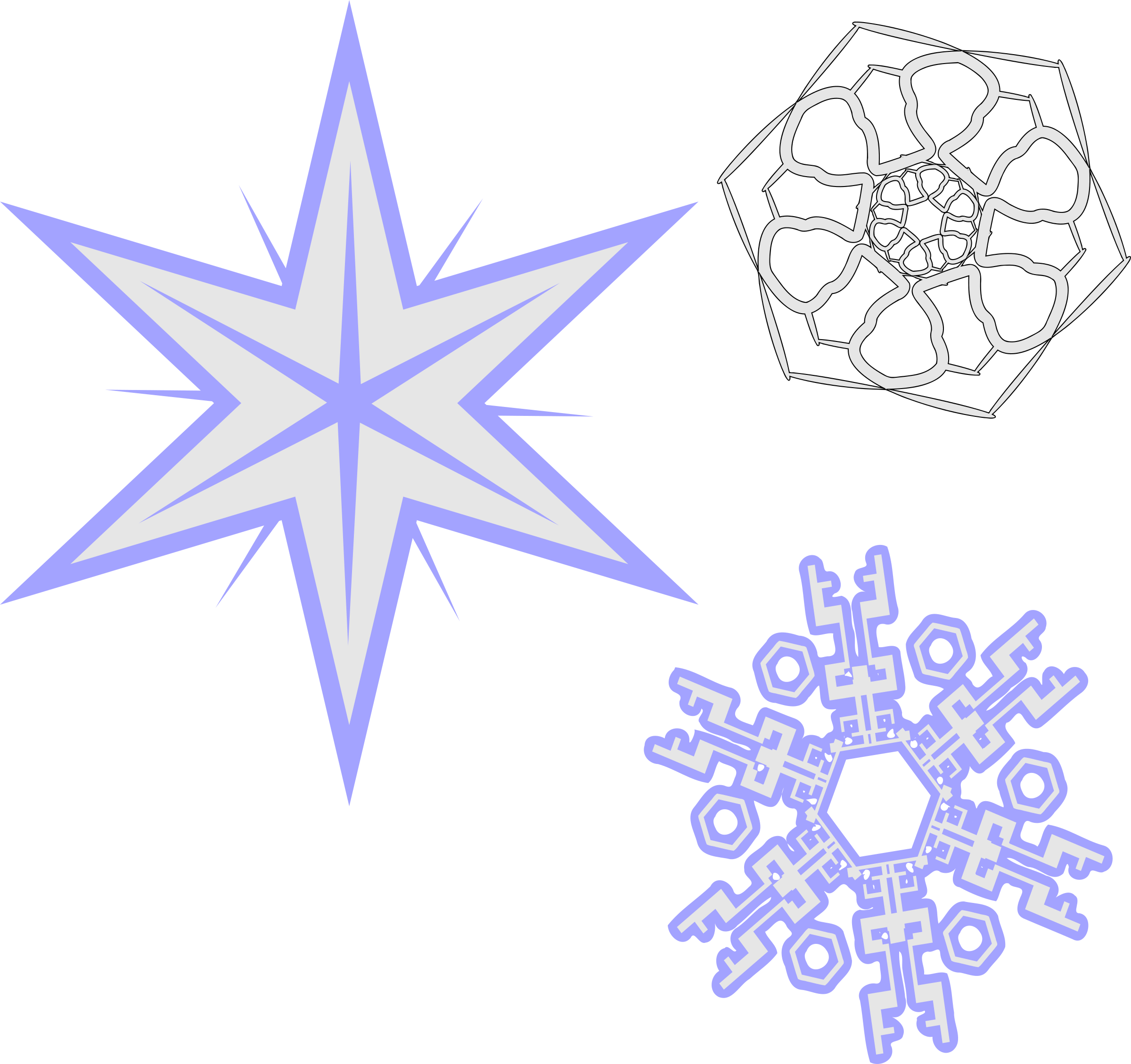 clipart snowflake group