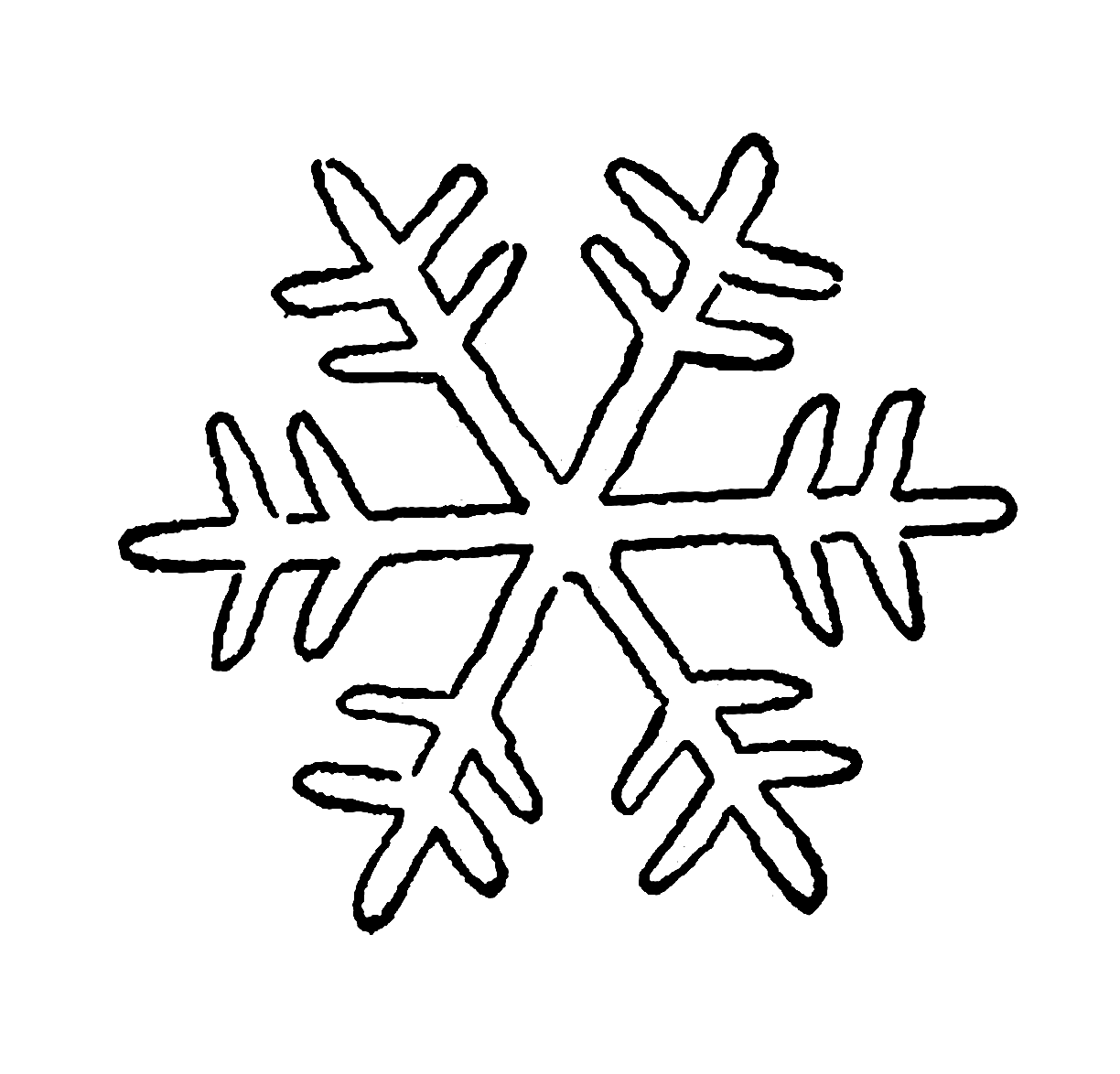 Digital stamp design stock. Clipart snowflake illustration