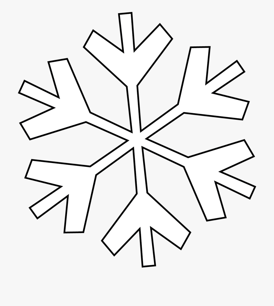 clipart snowflake line