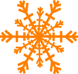 clipart snowflake orange