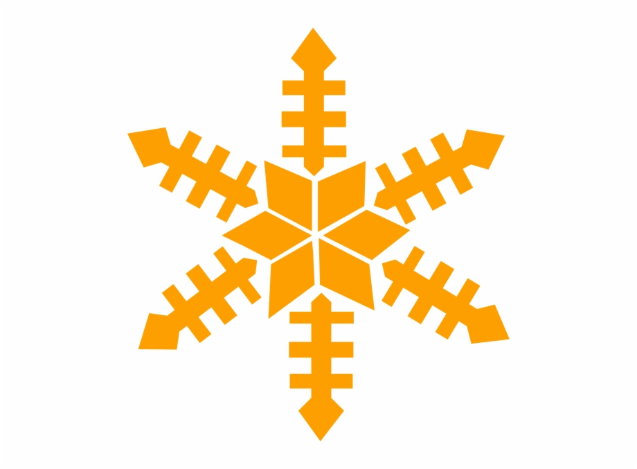 snowflake clipart orange