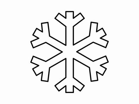 clipart snowflake outline