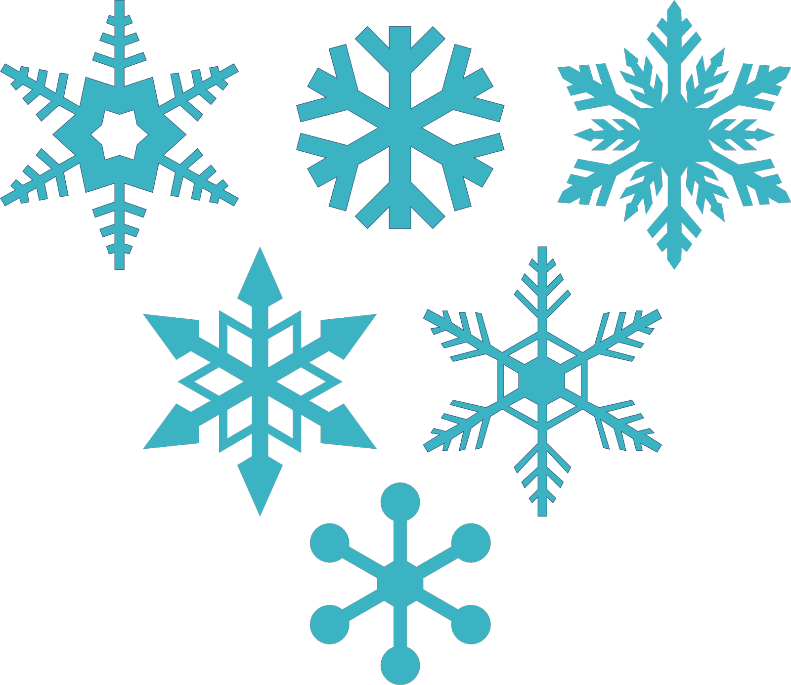 clipart snowflake pale blue