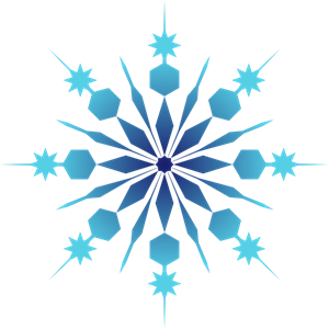 snowflake clipart pale blue