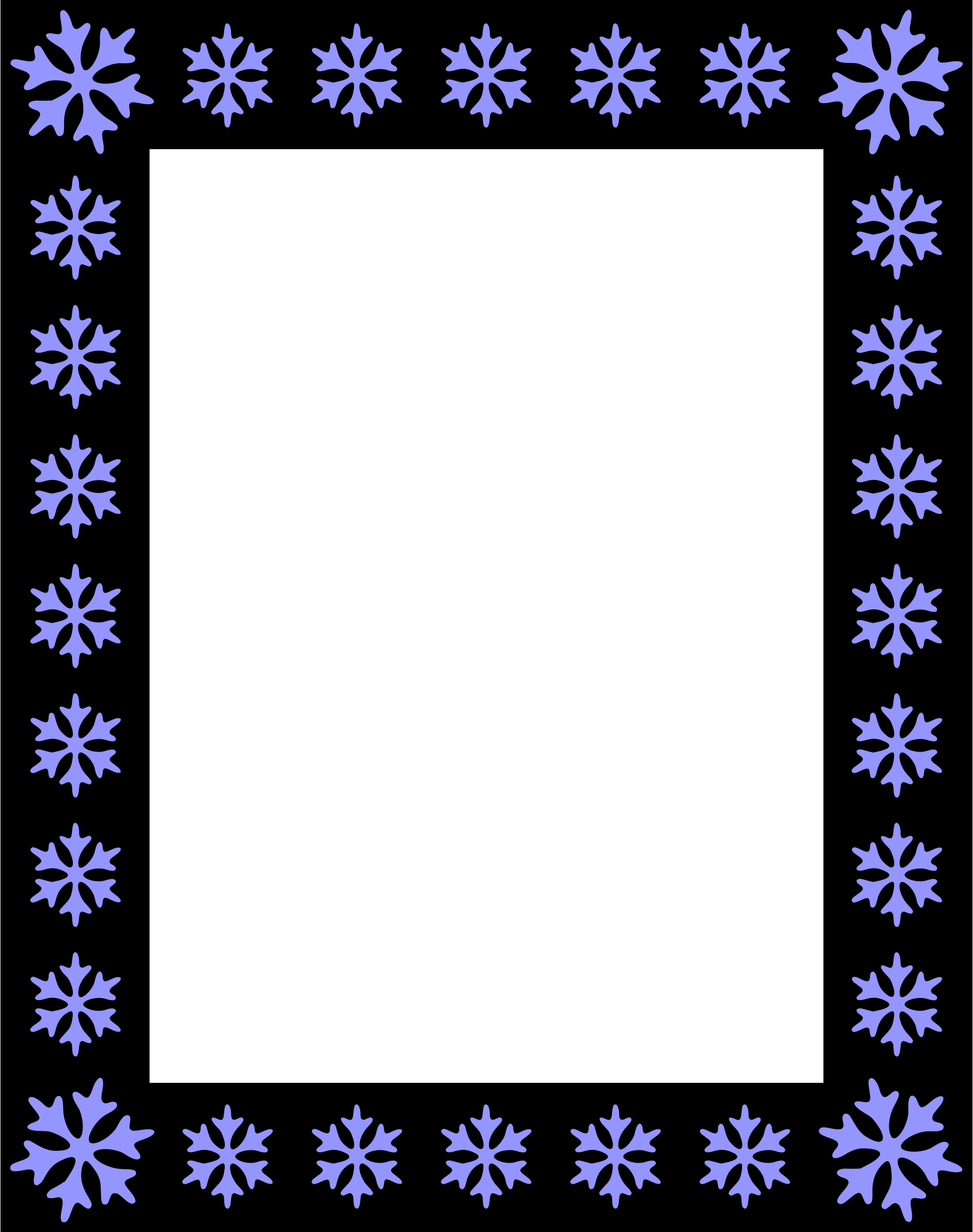 clipart snowflake picture frame