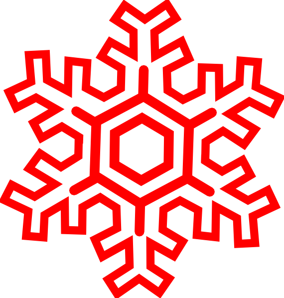 Snowflake clipart red. Clip art at clker