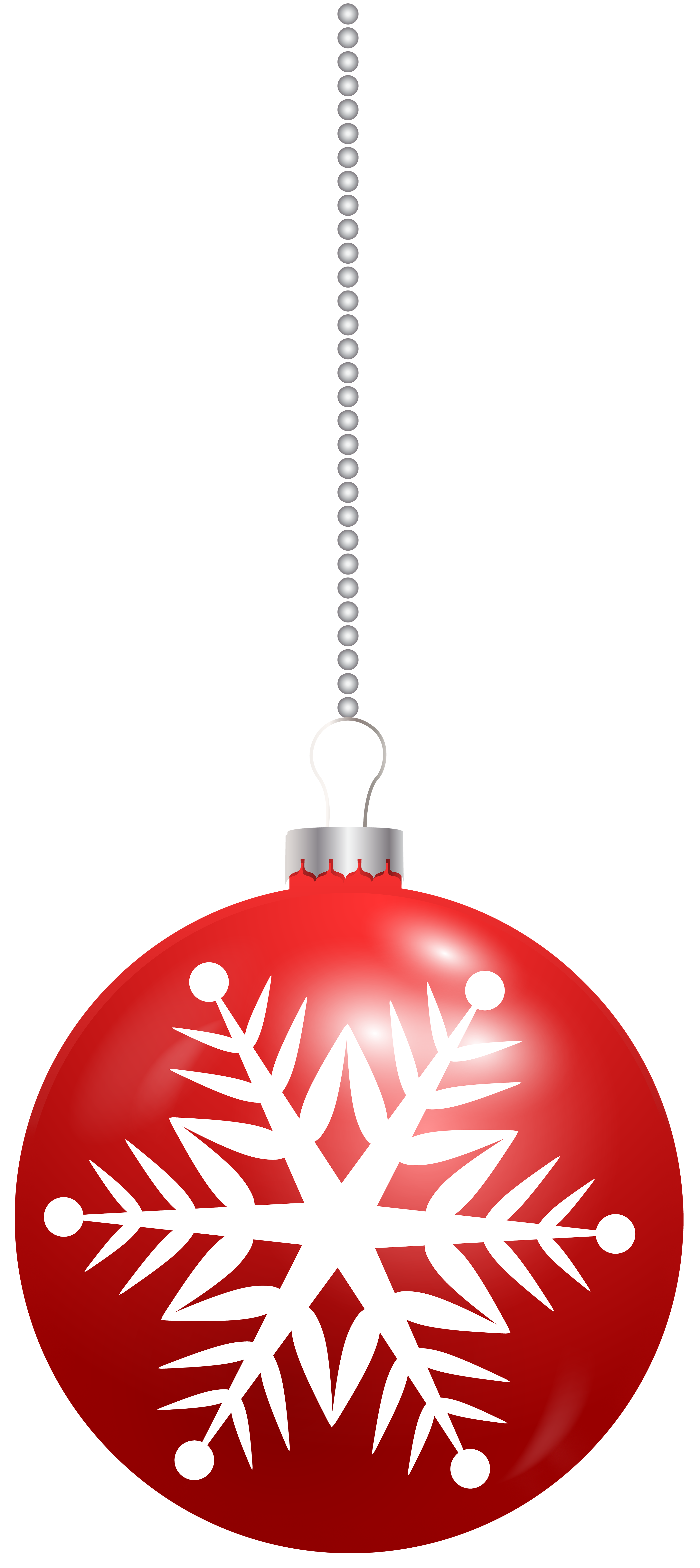 Christmas ball with png. Snowflake clipart red