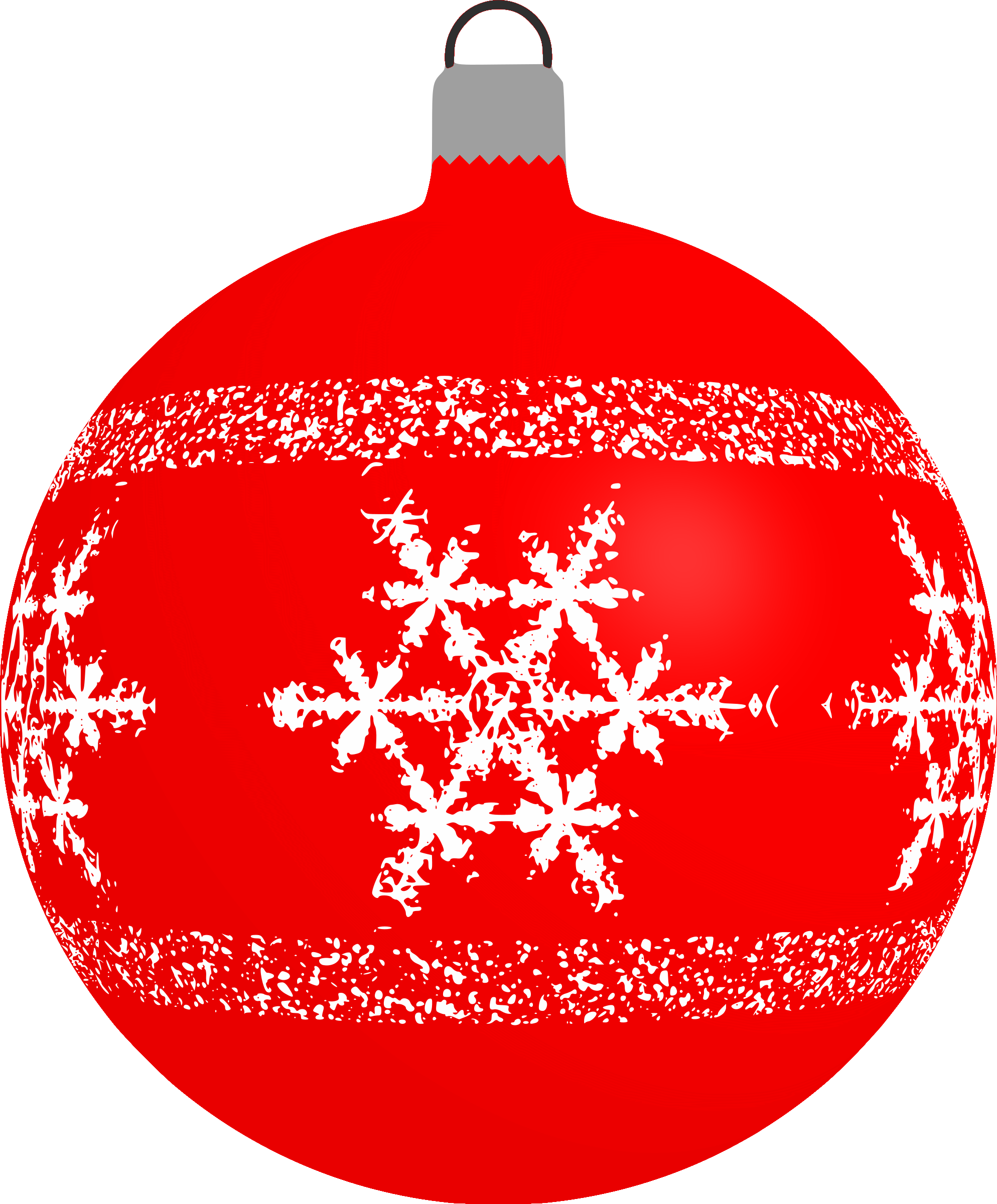 Clipart snowflake red. Patterned bauble big image