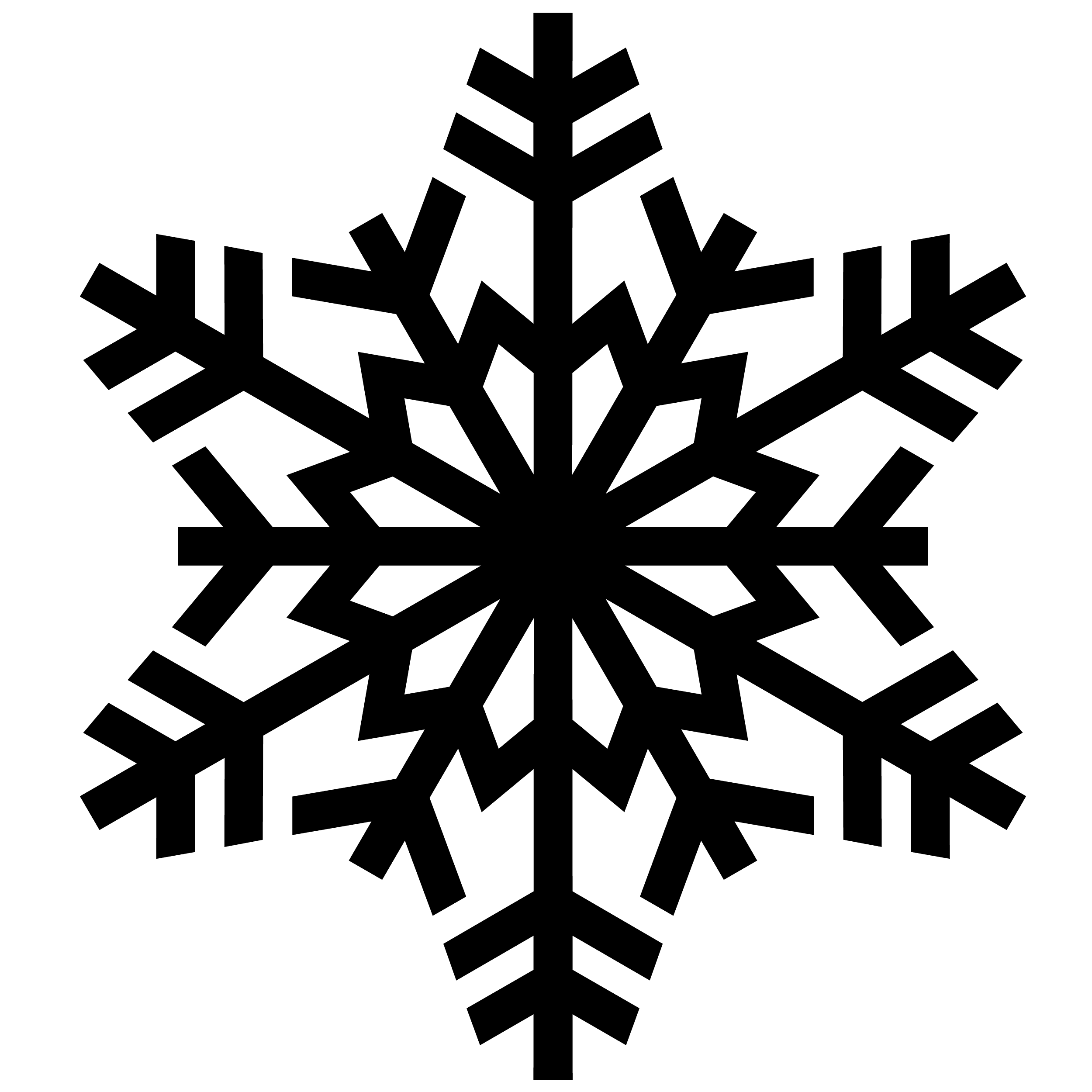 snowflake clipart silhouette