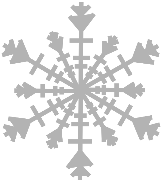 Snowflake clipart crystal. Single snow flake clip