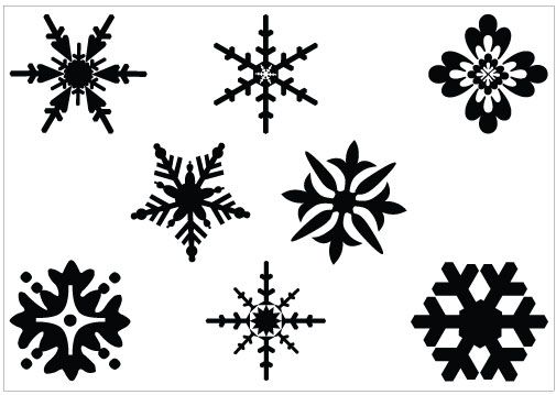 Clipart snowflake snowflake pattern. Snowflakes black and white