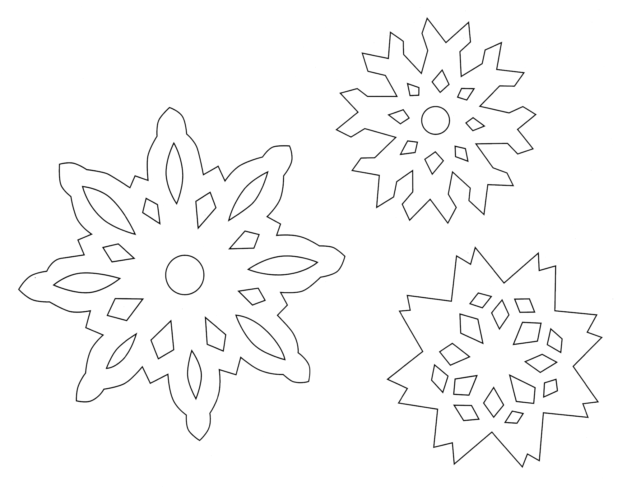 January clipart large snowflake. Drawing template at getdrawings