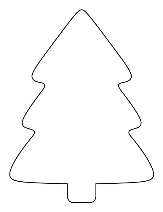 Printable simple christmas tree. Mittens clipart template