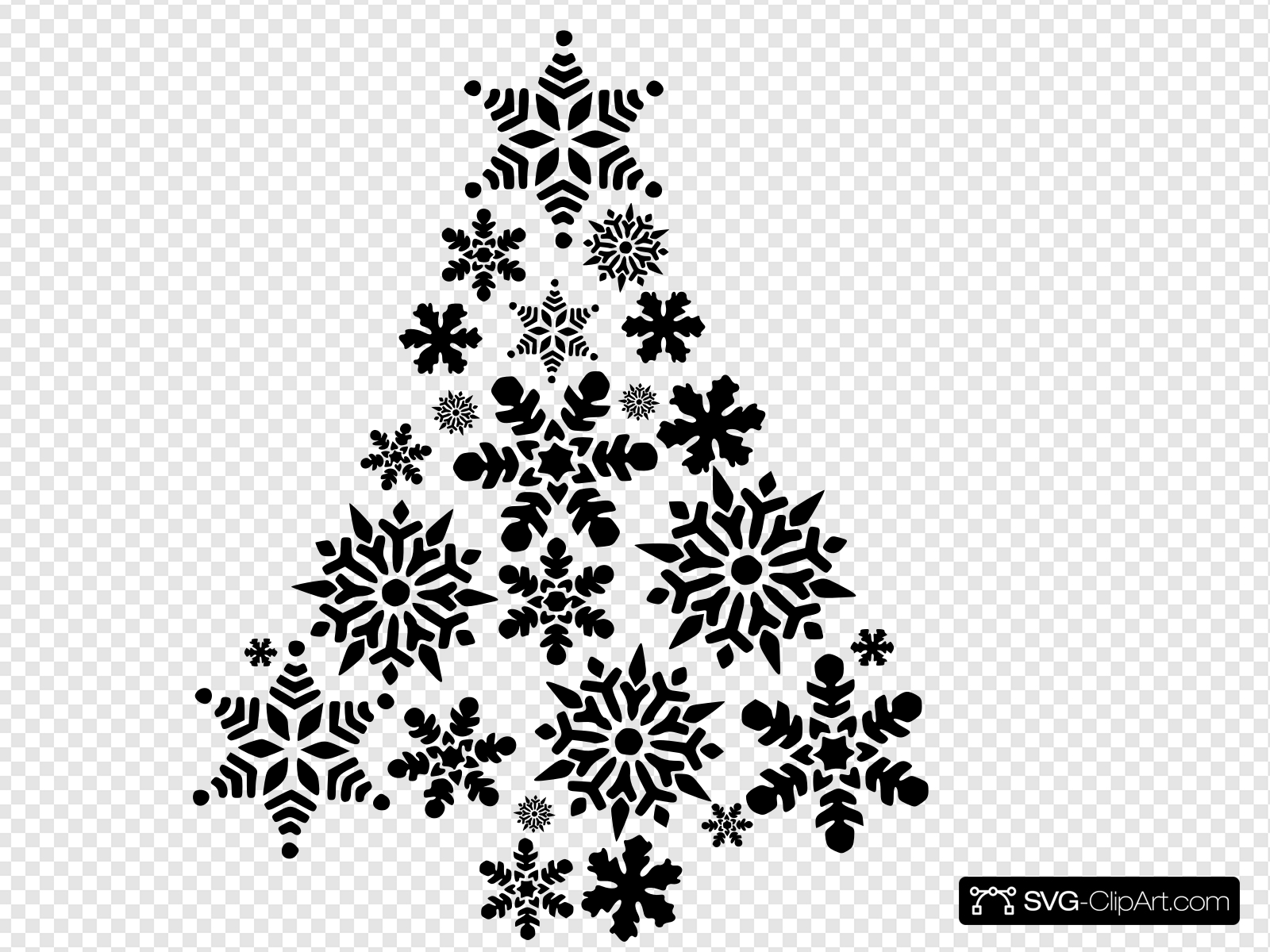 Clipart snowflake tree. Clip art icon and