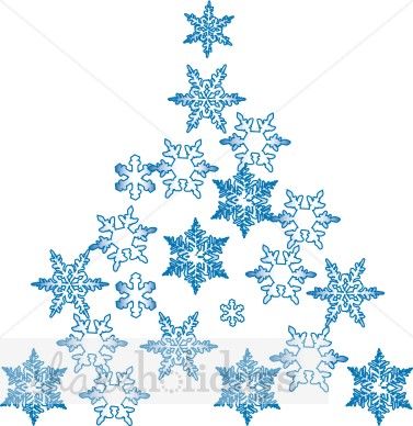 Christmas snowflakes snowmen . Clipart snowflake tree