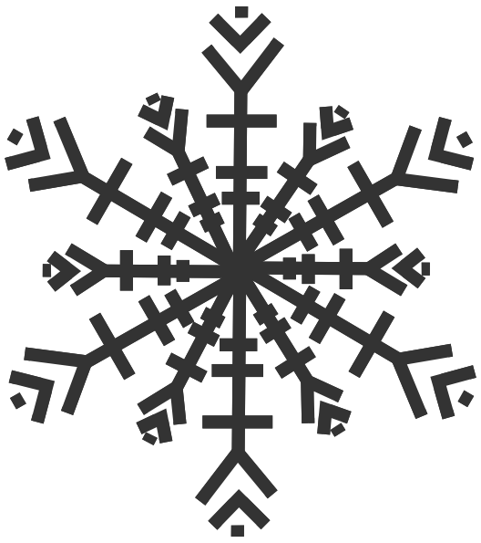 Snowflake clipart vector. Grey clip art at