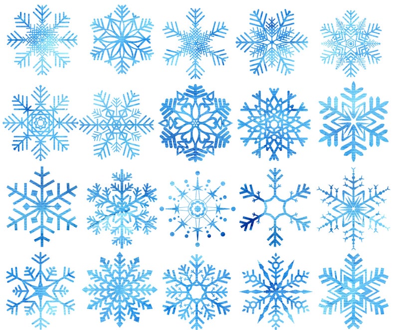 Clipart snowflake watercolor. Snowflakes christmas clip art