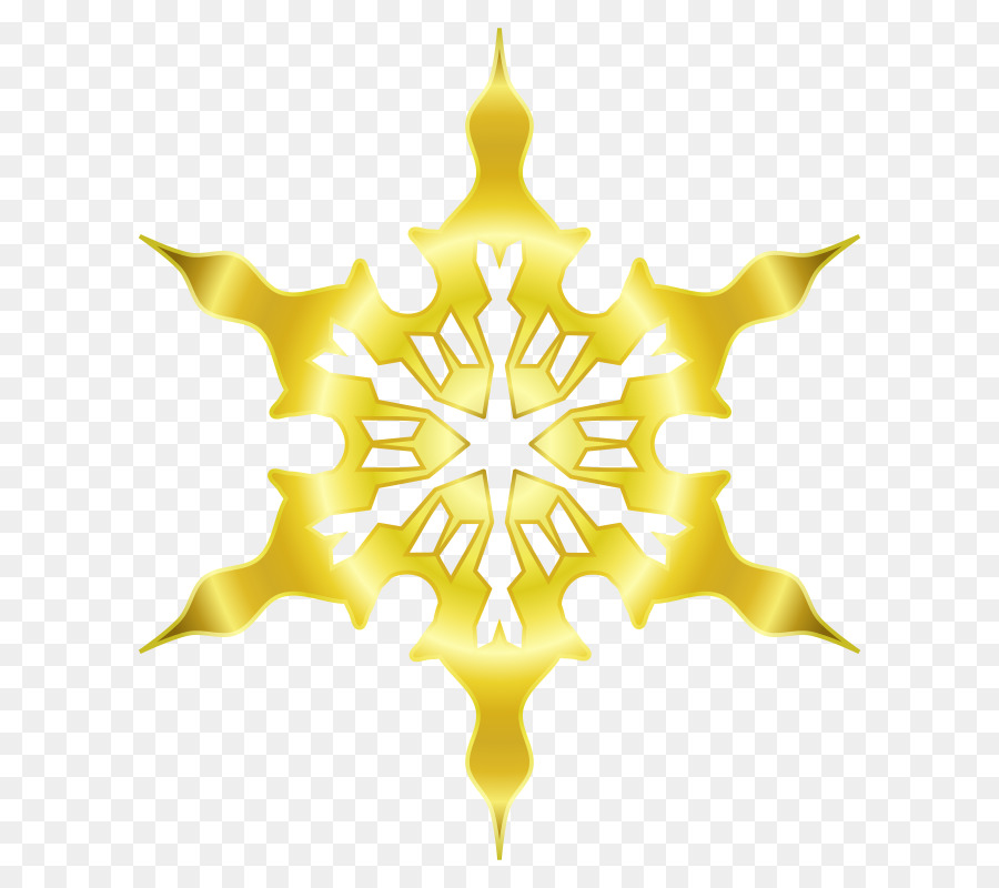 clipart snowflake yellow