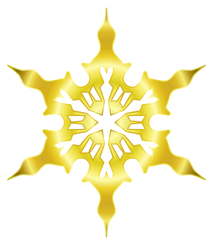 clipart snowflake yellow
