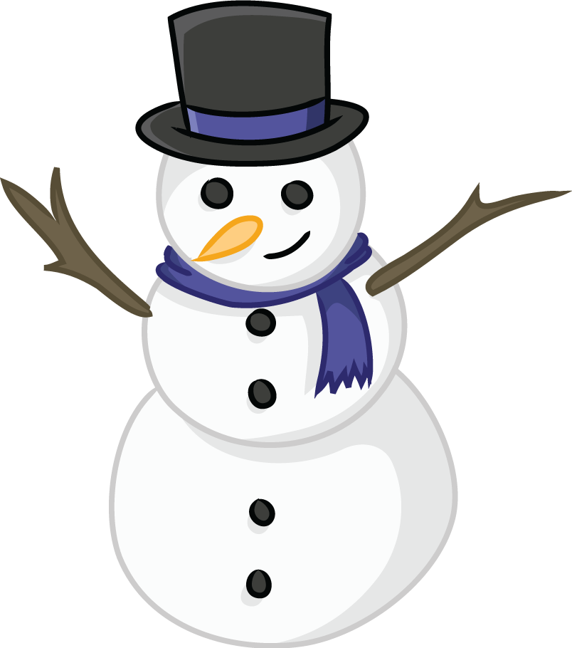 female clipart snowman