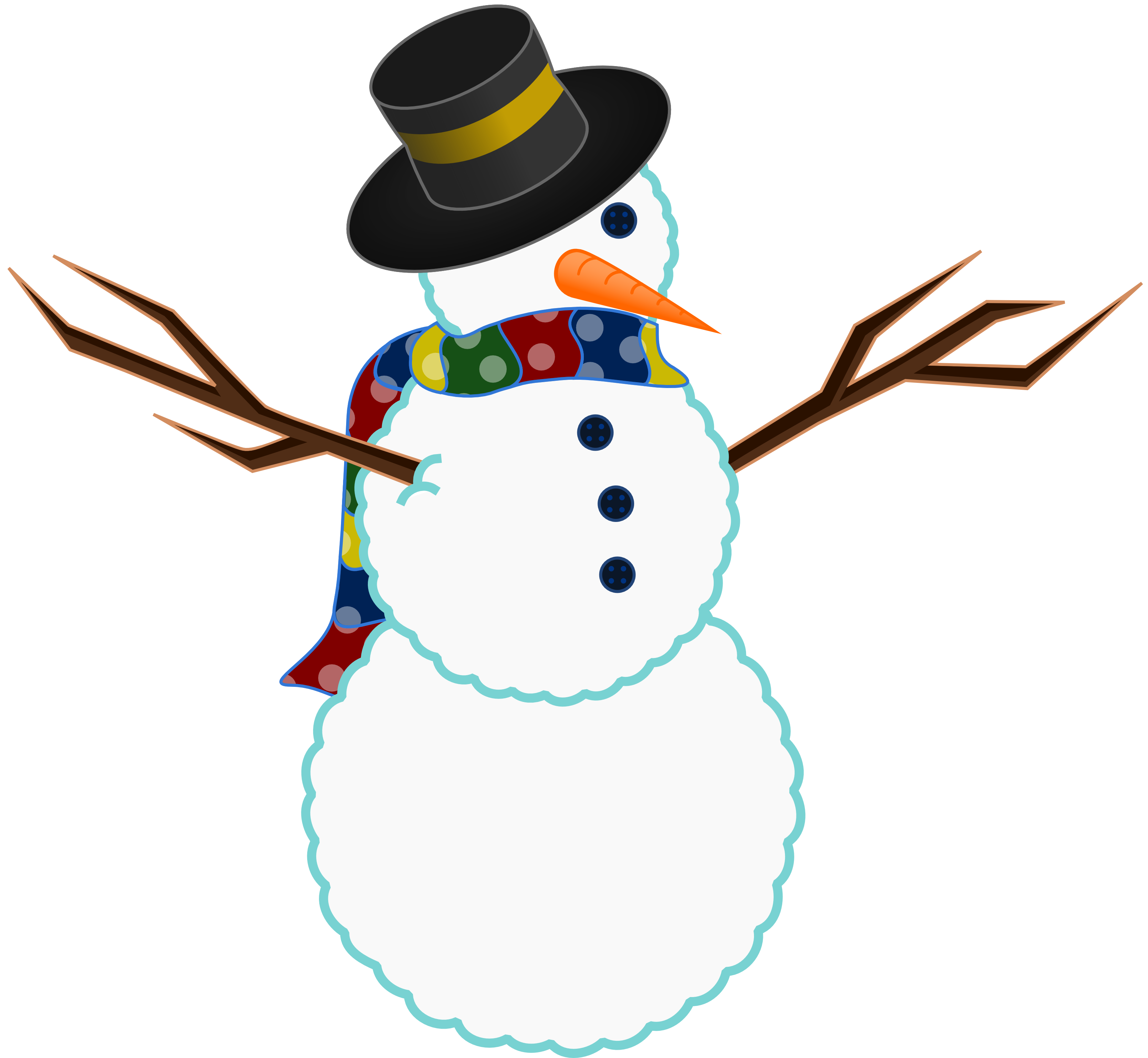 clipart snowman arm