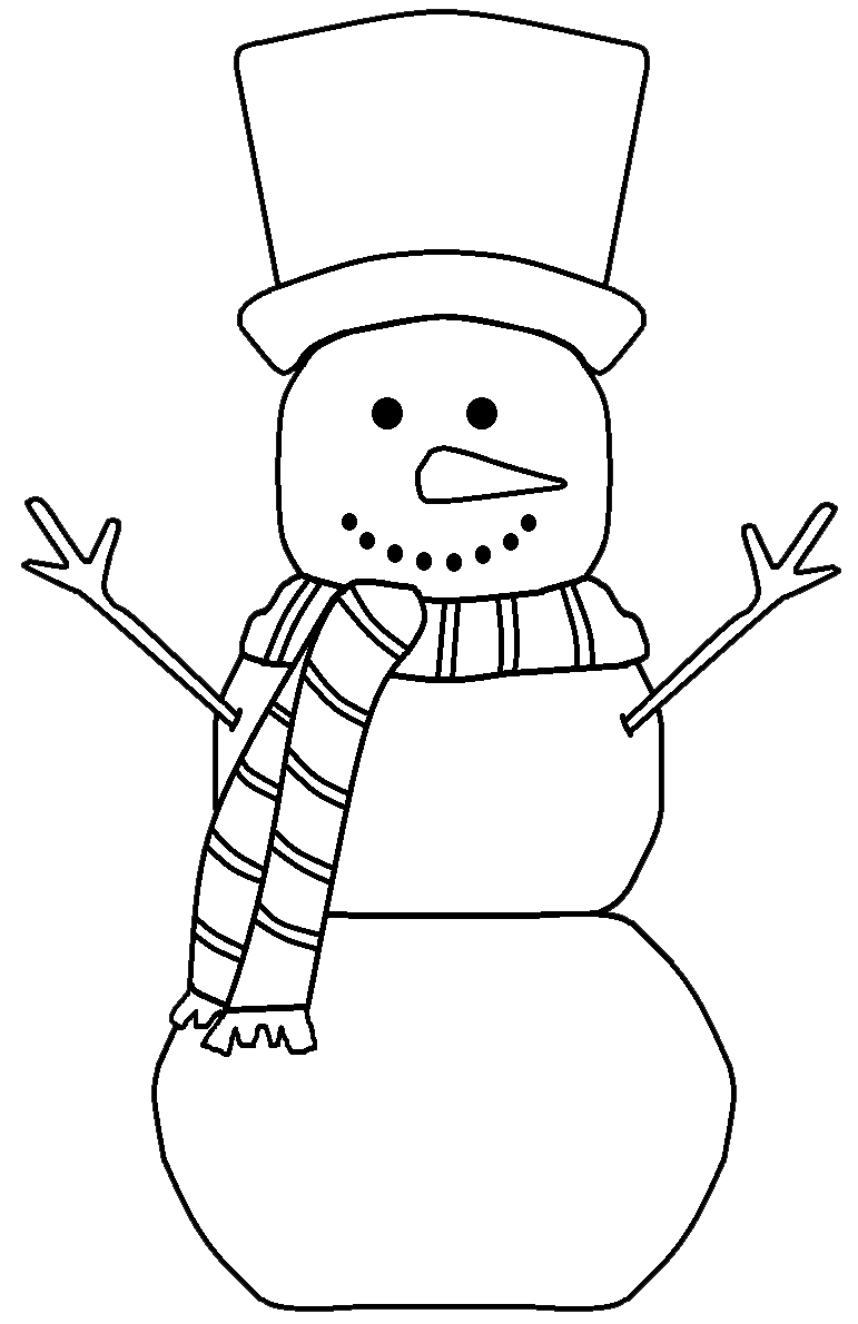 Clipart snowman black and white, Clipart snowman black and white ...