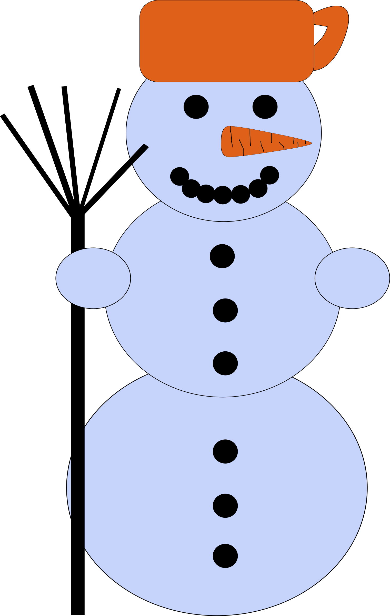 snowman clipart blue