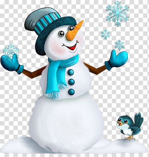 clipart snowman blue