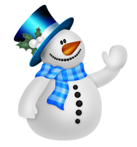 clipart snowman blue