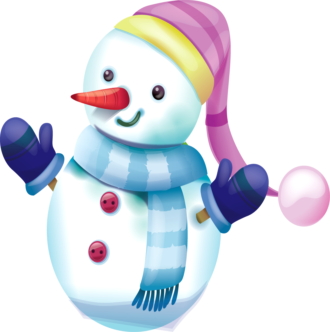 snowman clipart blue