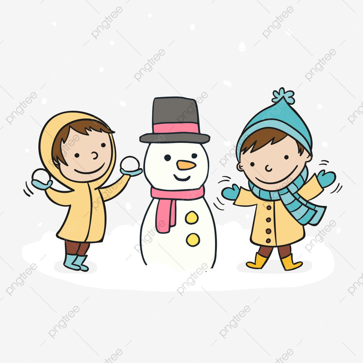 snowman clipart boy