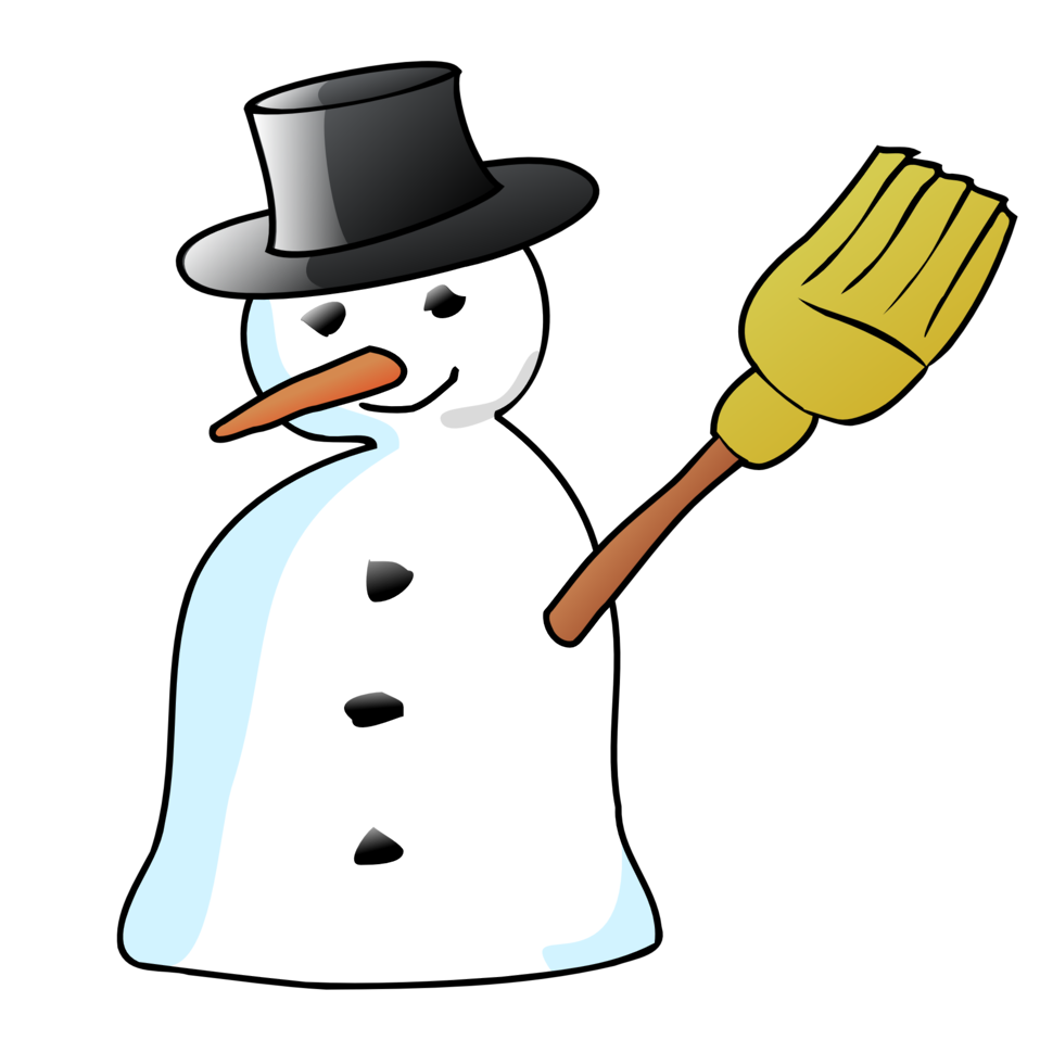 Public domain clip art. Clipart snowman building