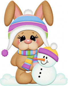 snowman clipart bunny
