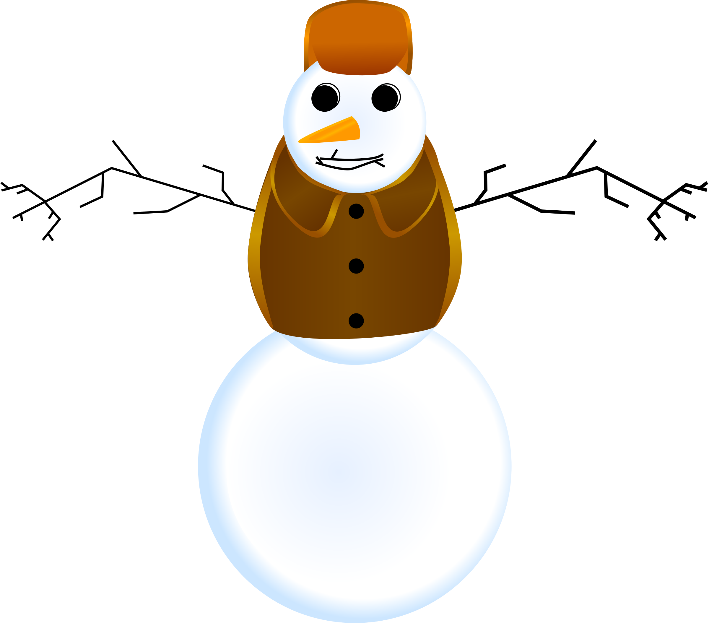 clipart snowman clothes
