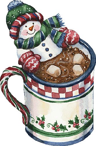 Christmas hot clip art. Clipart snowman cocoa