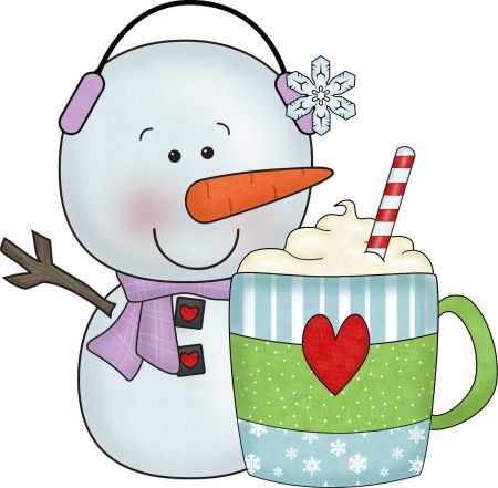 clipart snowman cocoa