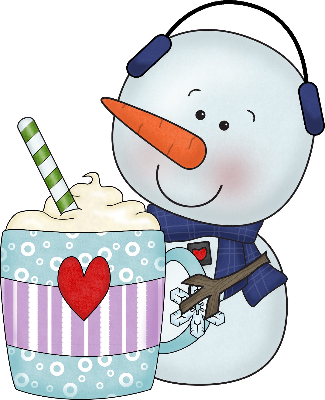 snowman clipart cocoa