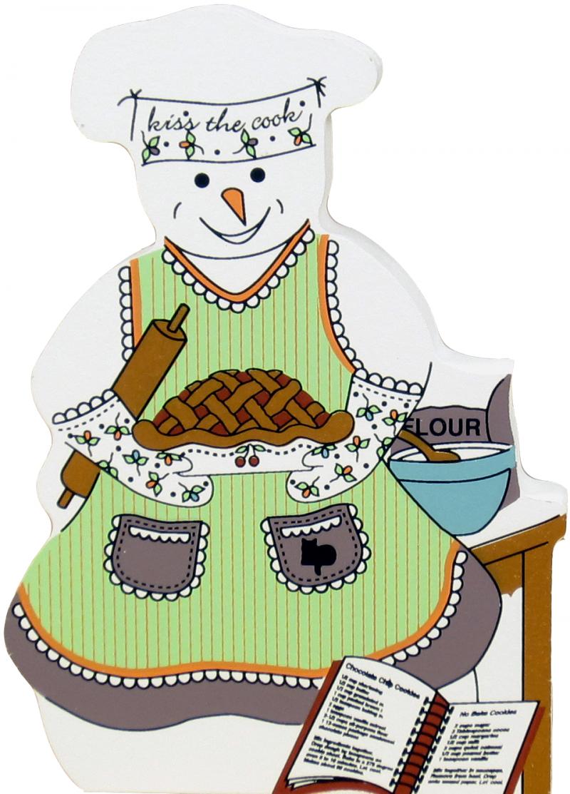 clipart snowman cooking