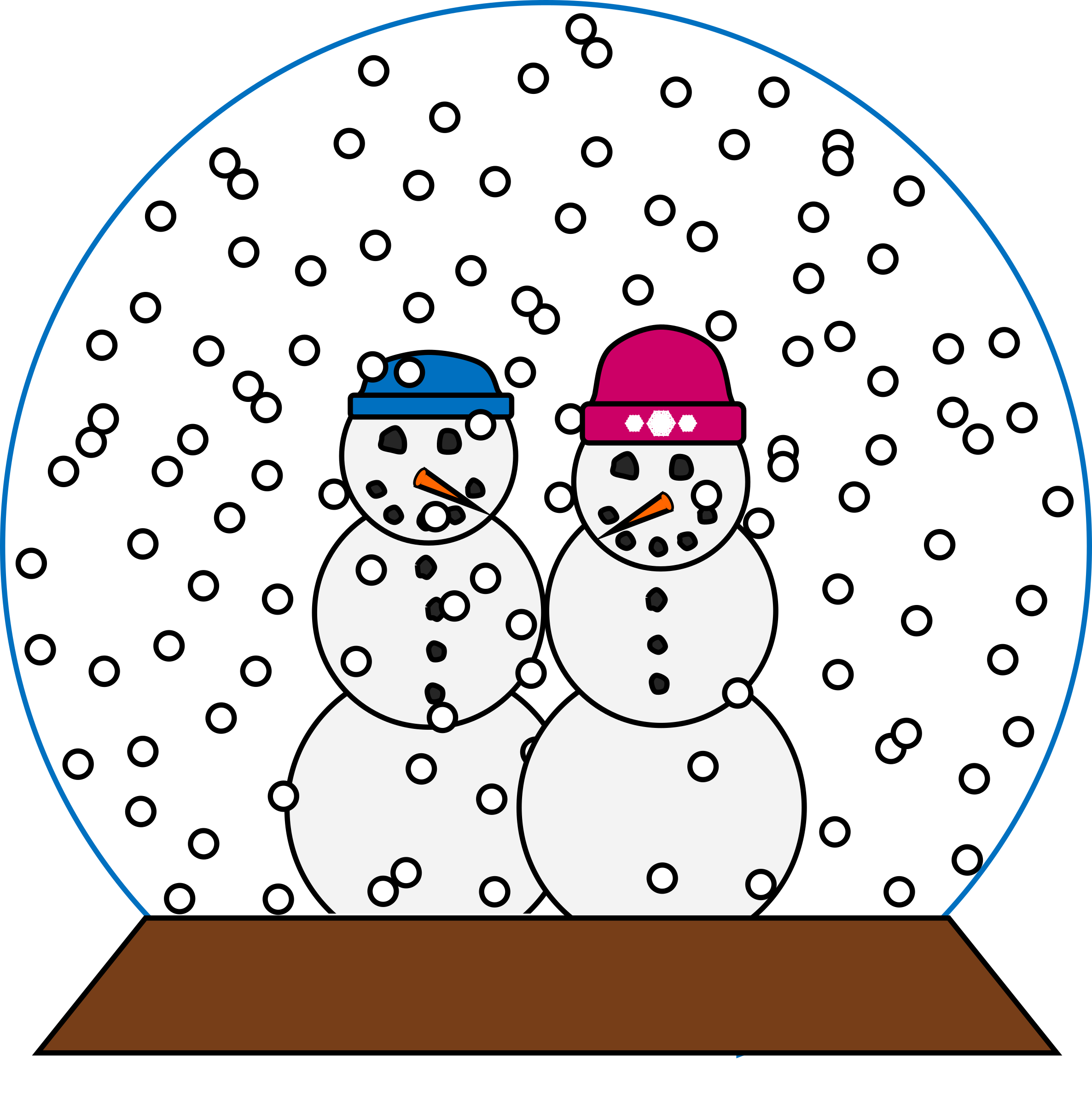 clipart snowman couple