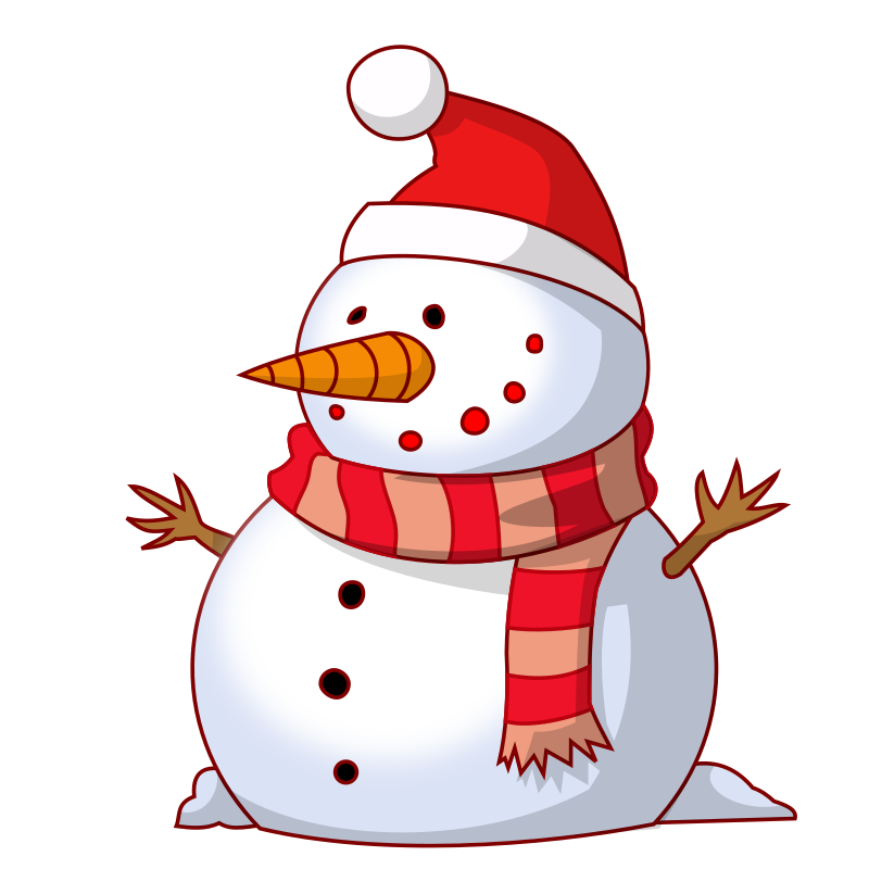 clipart snowman drawing