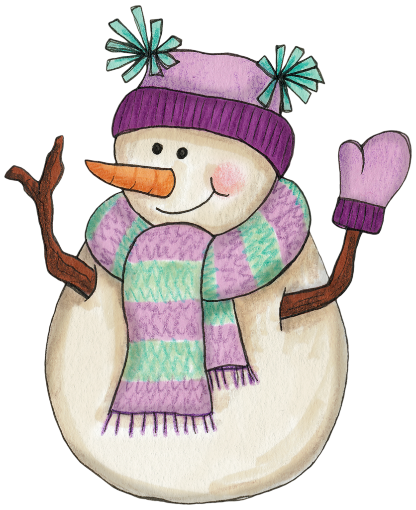 clipart snowman fancy