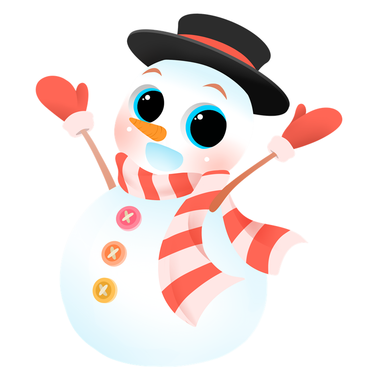 female clipart snowman