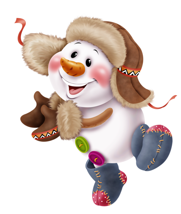 clipart snowman folk art
