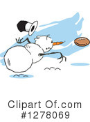clipart snowman football