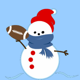 clipart snowman football